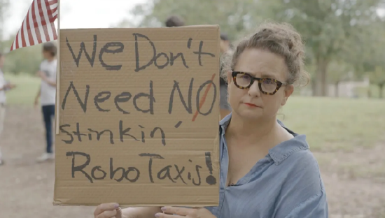 特斯拉在得州奥斯汀遭遇(⏲)抗议活动：反对(🔐)马斯(🔄)克Robotaxi计划
